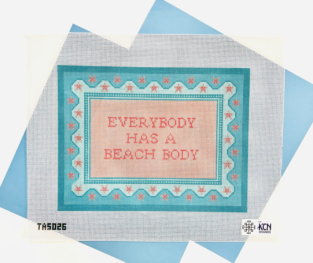 Everybody Has a Beach Body Canvas - KC Needlepoint