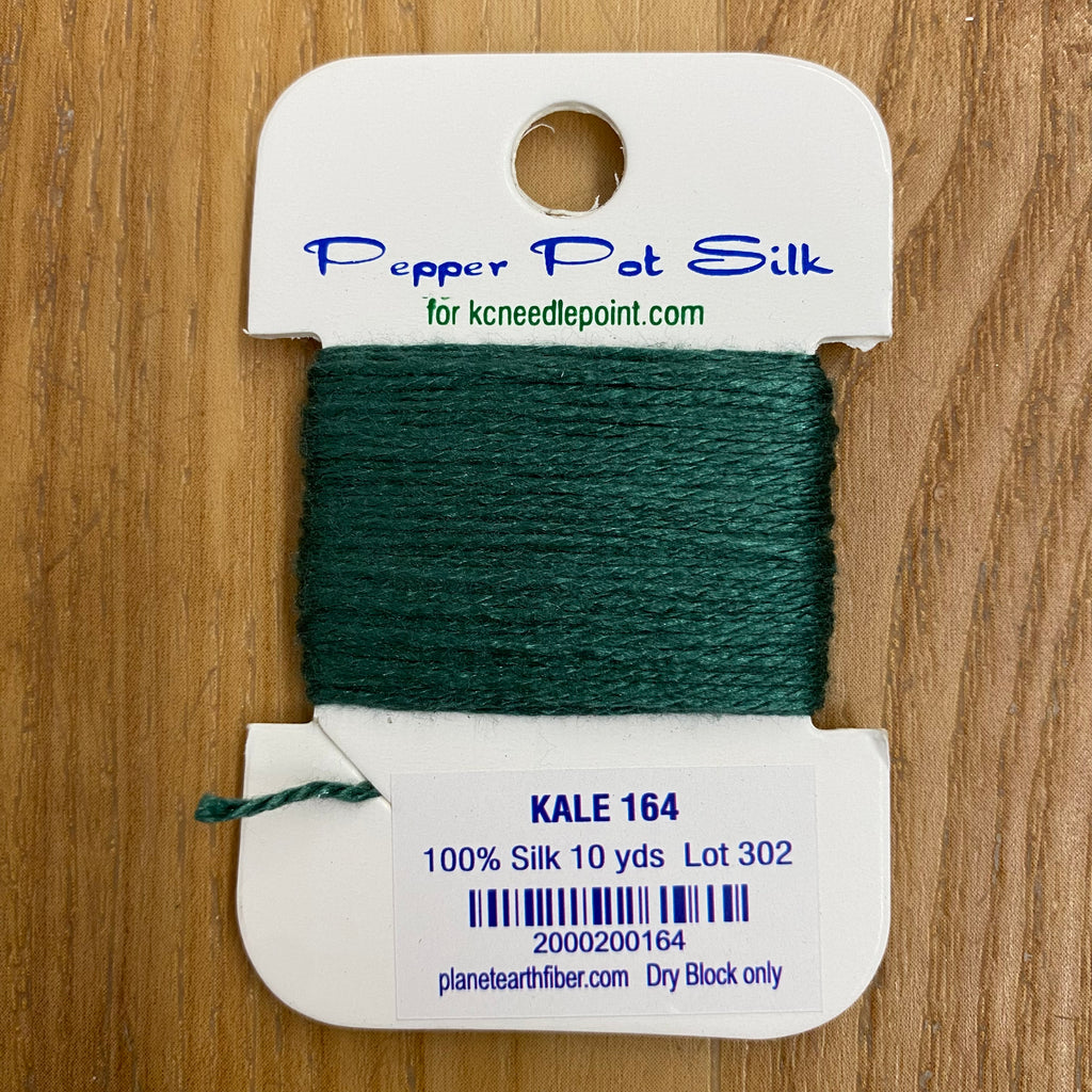 Pepper Pot Silk Card 164 Kale - KC Needlepoint