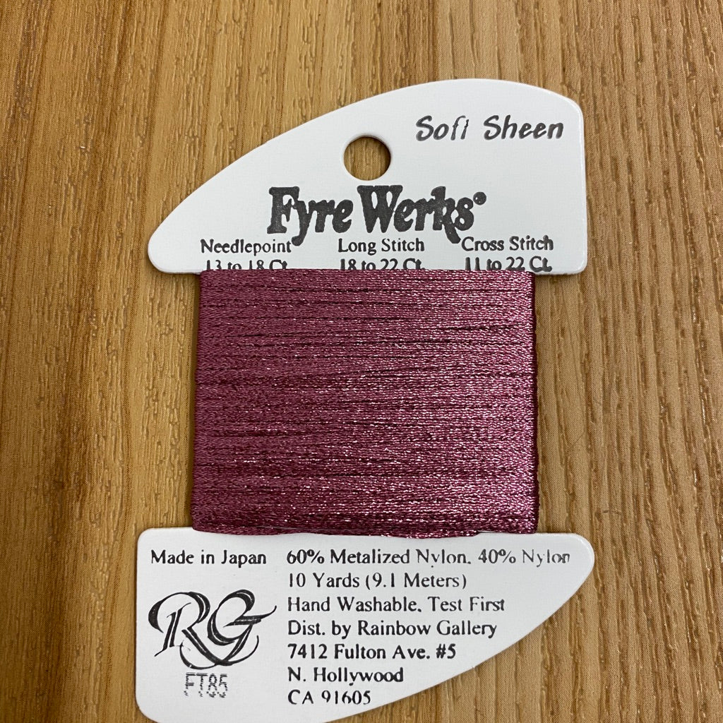 Fyre Werks Soft Sheen FT85 Cashmere Rose - KC Needlepoint