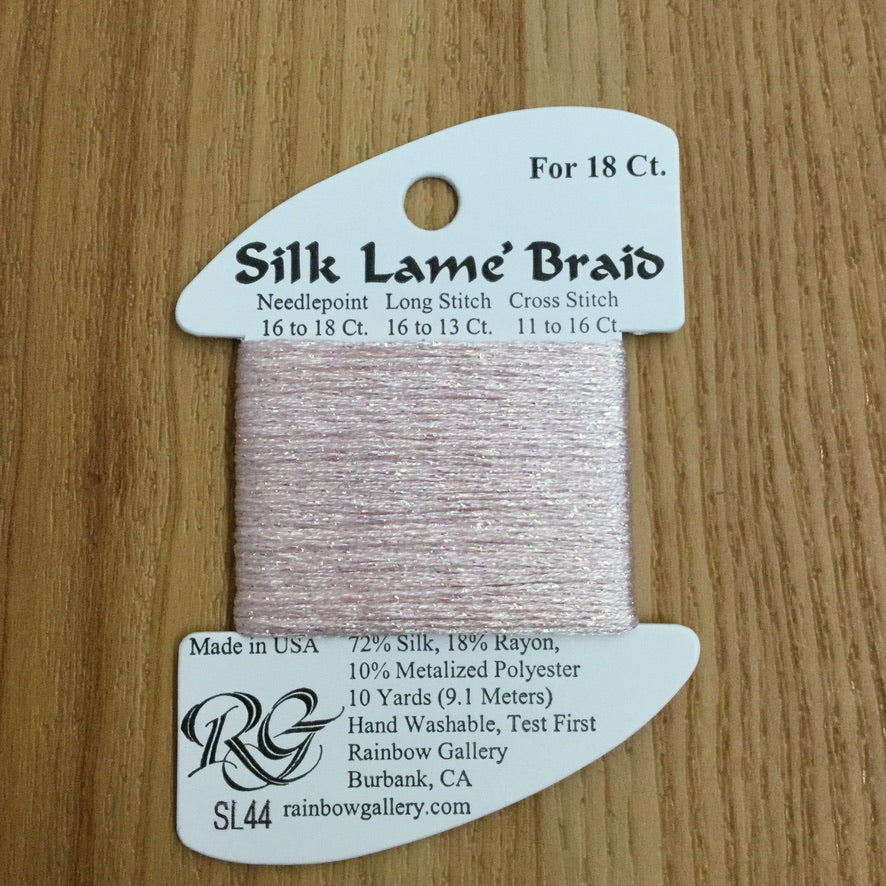 Silk Lamé Braid SL44 Lite Shell Pink - KC Needlepoint