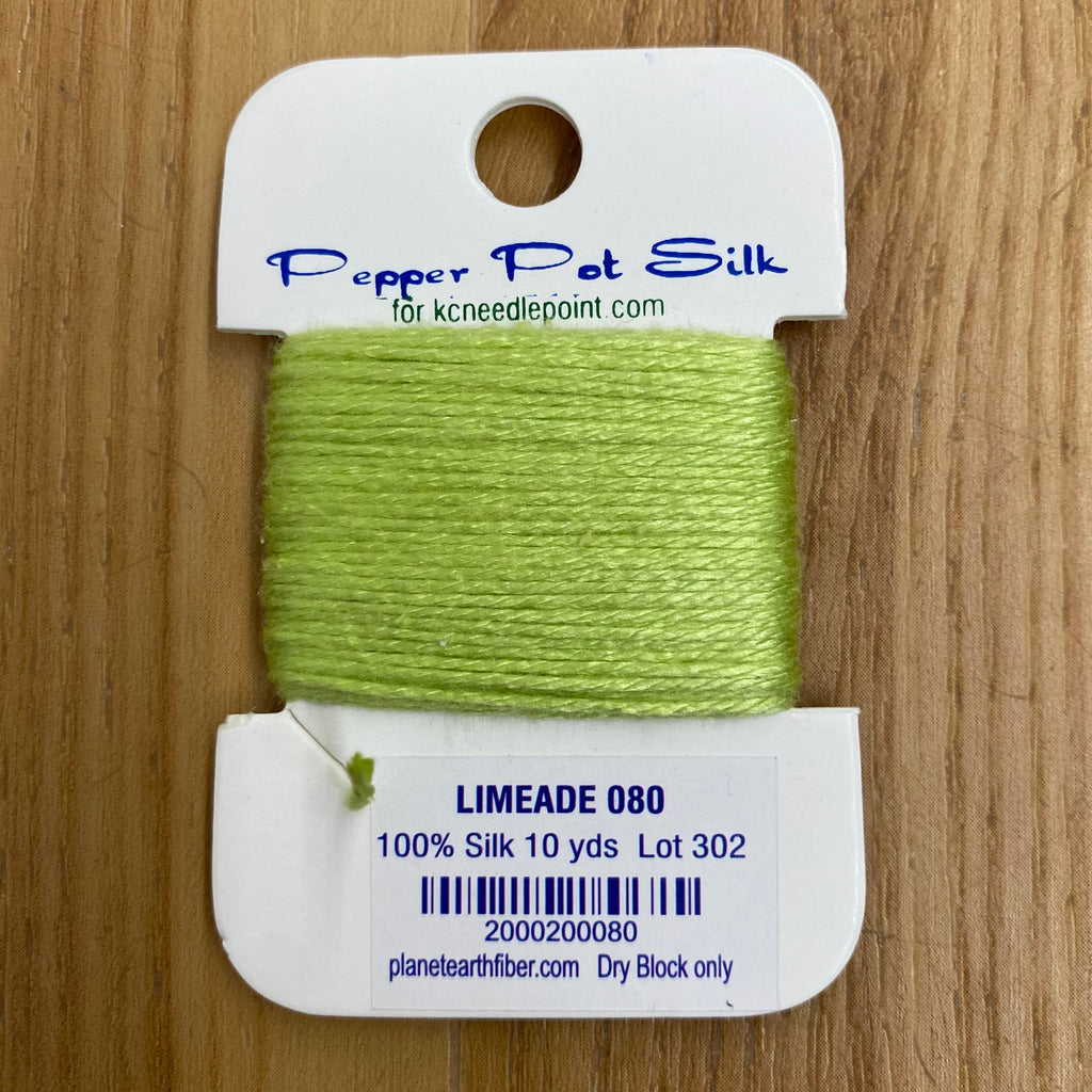 Pepper Pot Silk Card 080 Limeade - KC Needlepoint