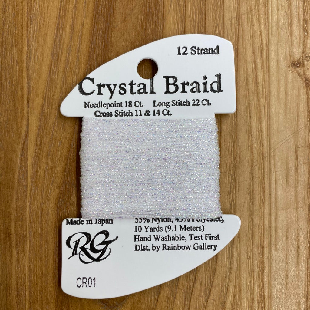 Crystal Braid CR01 White Pearl - KC Needlepoint