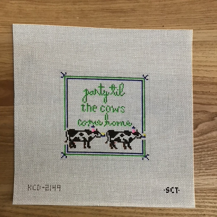 party til the cows come home Canvas - KC Needlepoint