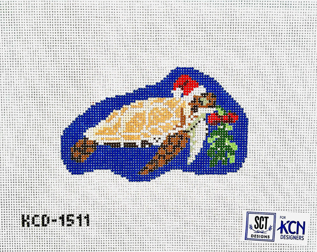 Holiday Sea Turtle Ornament Canvas - KC Needlepoint