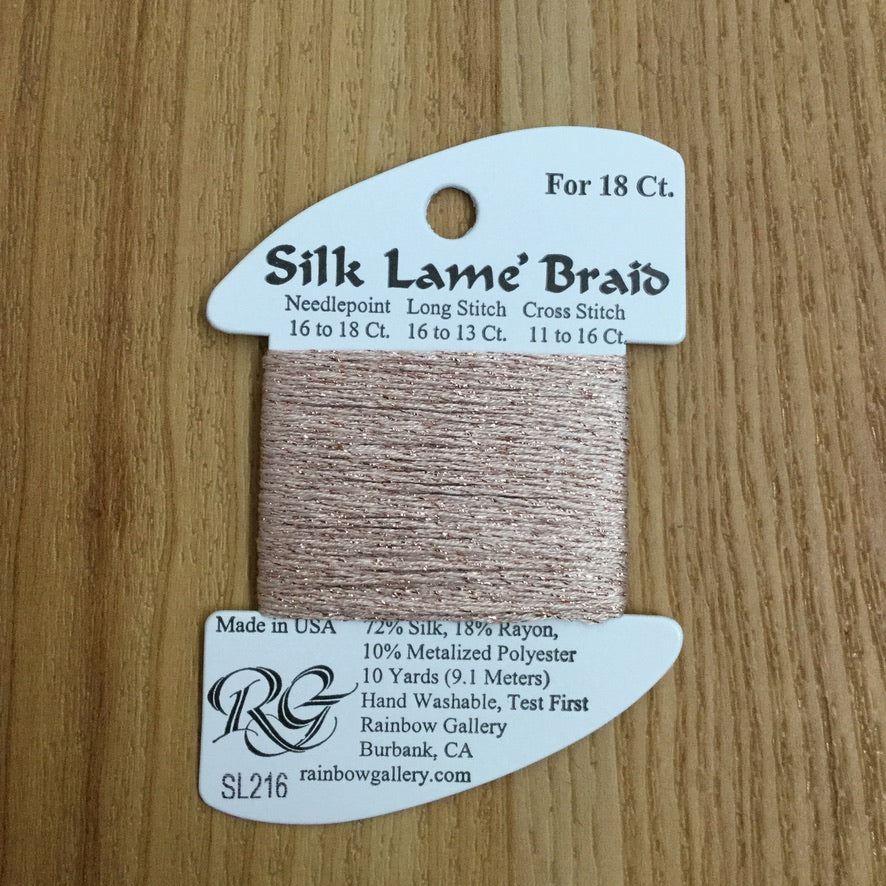 Silk Lamé Braid SL216 Touch of Tan - needlepoint