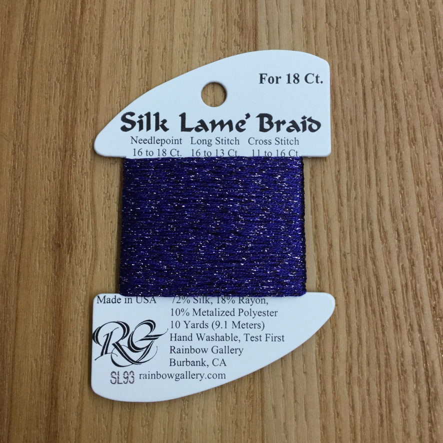 Silk Lamé Braid SL93 Dark Periwinkle - KC Needlepoint