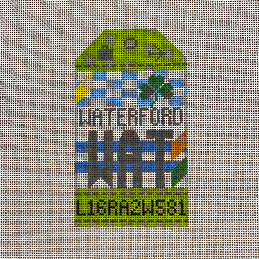 Waterford Vintage Travel Tag Canvas - KC Needlepoint