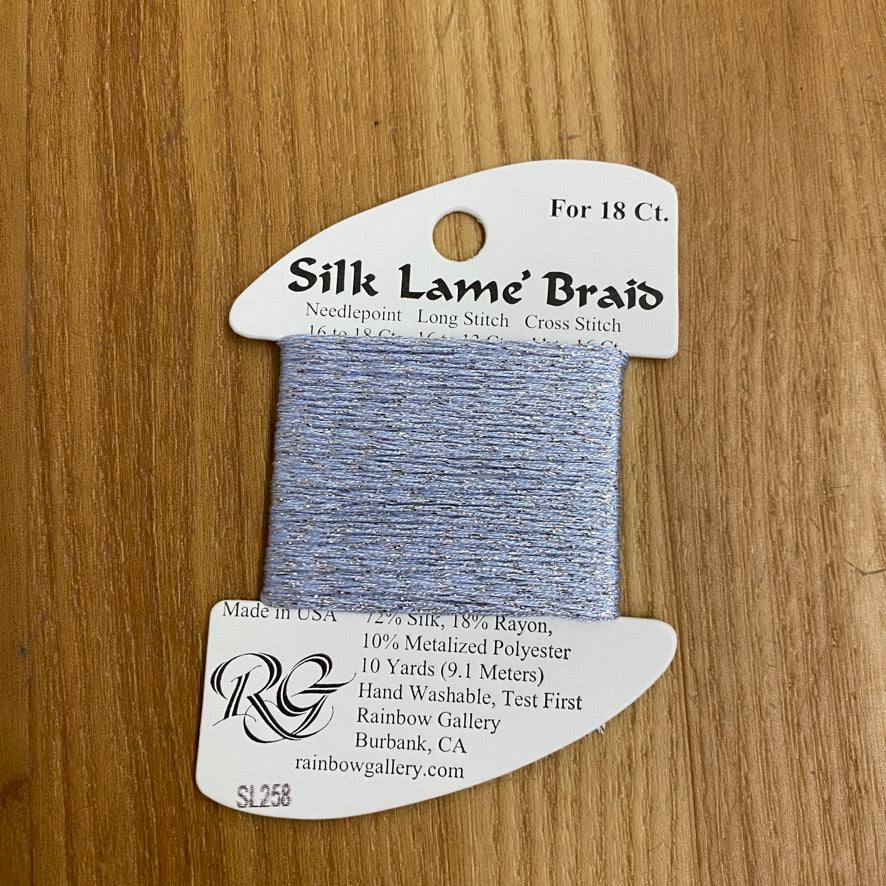 Silk Lamé Braid SL258 Gentle Gray - KC Needlepoint