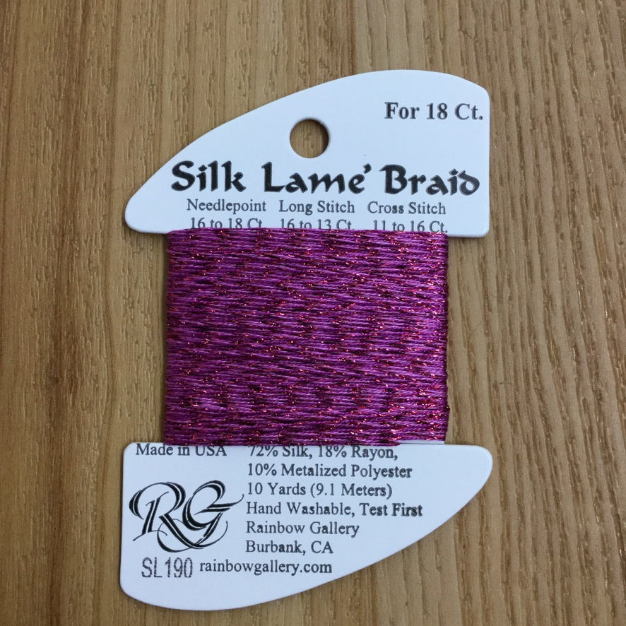 Silk Lamé Braid SL190 Purple Orchid - KC Needlepoint