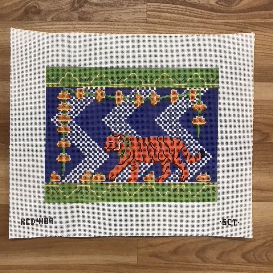 Tiger Clutch Canvas - KC Needlepoint