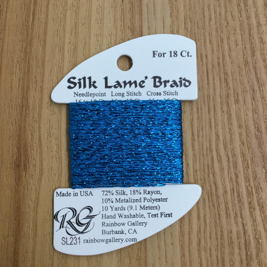 Silk Lamé Braid SL231 Blue Jewel - KC Needlepoint