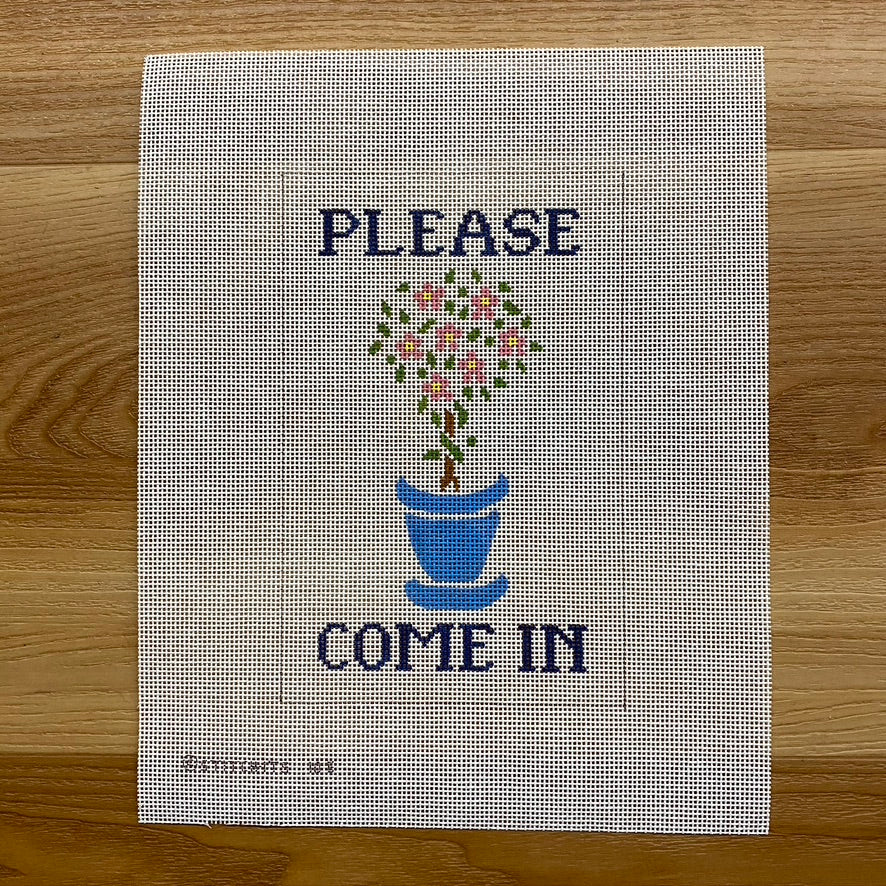 Please Come In Canvas - needlepoint