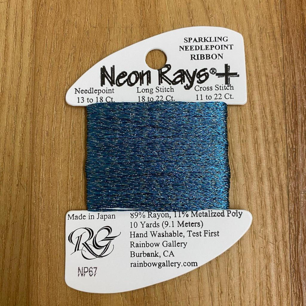 Neon Rays+ NP67 Dark Teal - KC Needlepoint