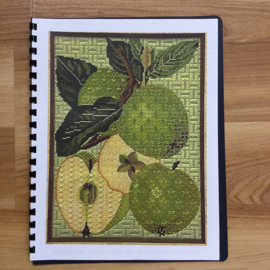 Vintage Green Apples Canvas - needlepoint