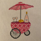 Rosé Cart Canvas - KC Needlepoint