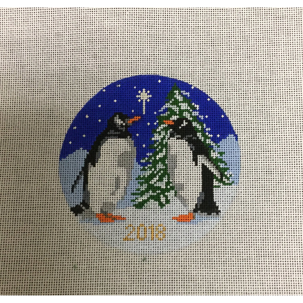 2018 KCN Penguin Ornament - KC Needlepoint