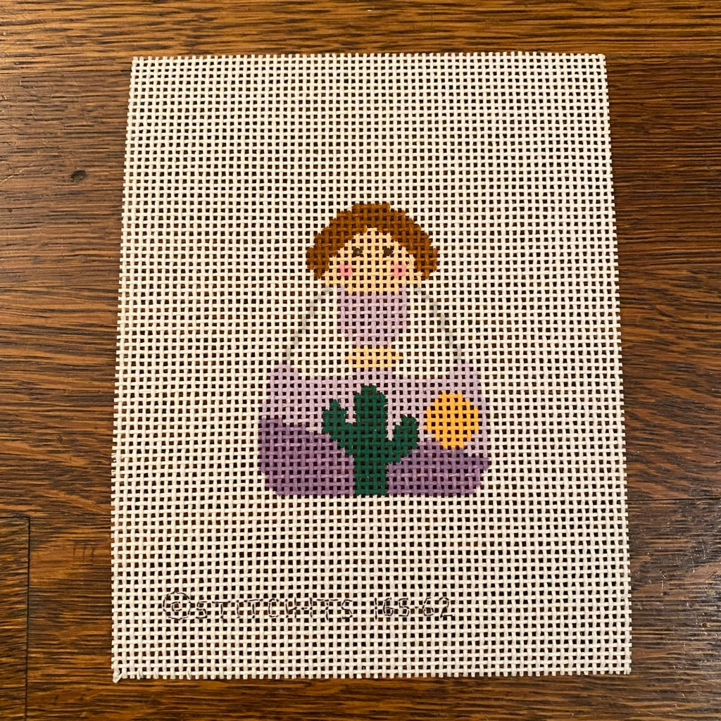 Cactus Angel Needlepoint Canvas - needlepoint