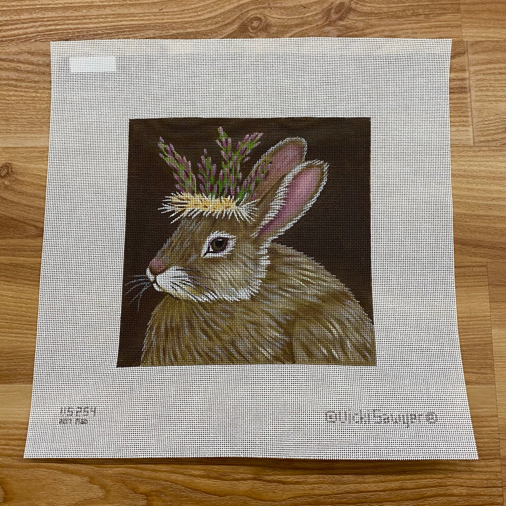 Asparagus Bunny Needlepoint Canvas - needlepoint