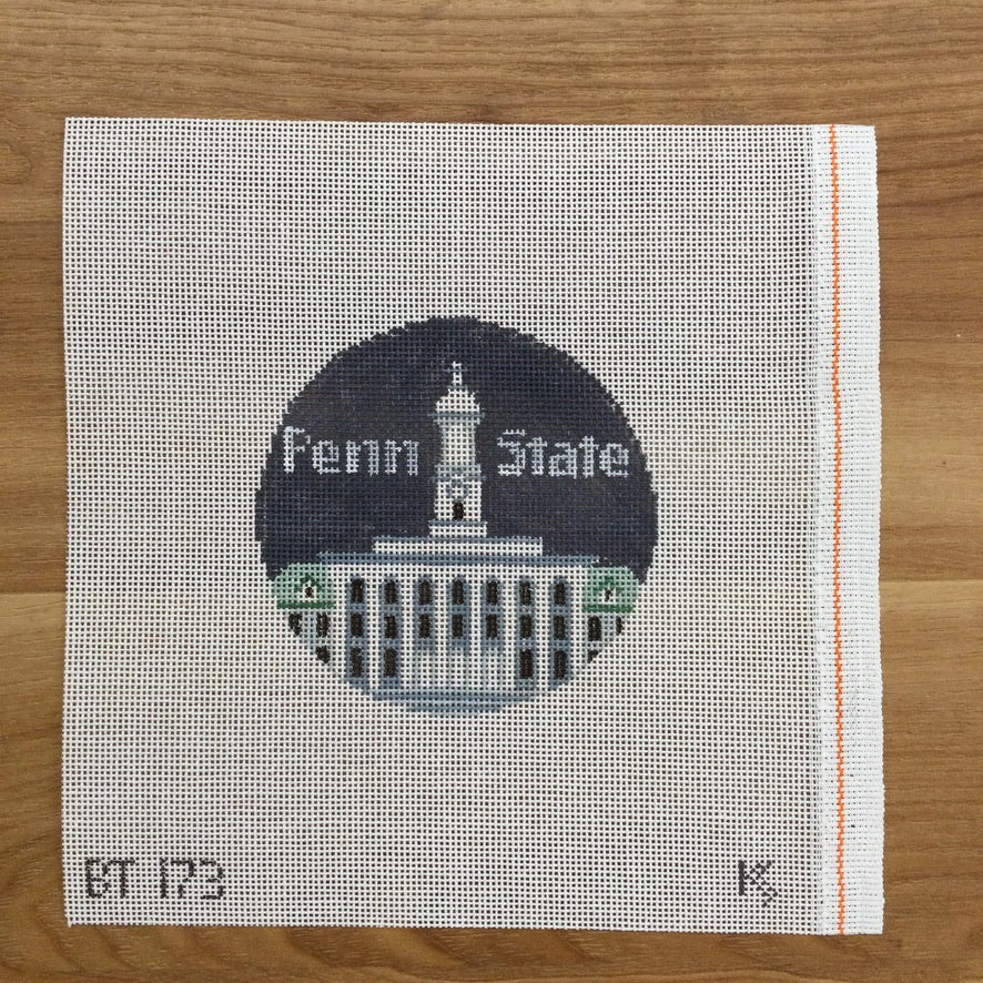 Penn State Round Canvas - needlepoint