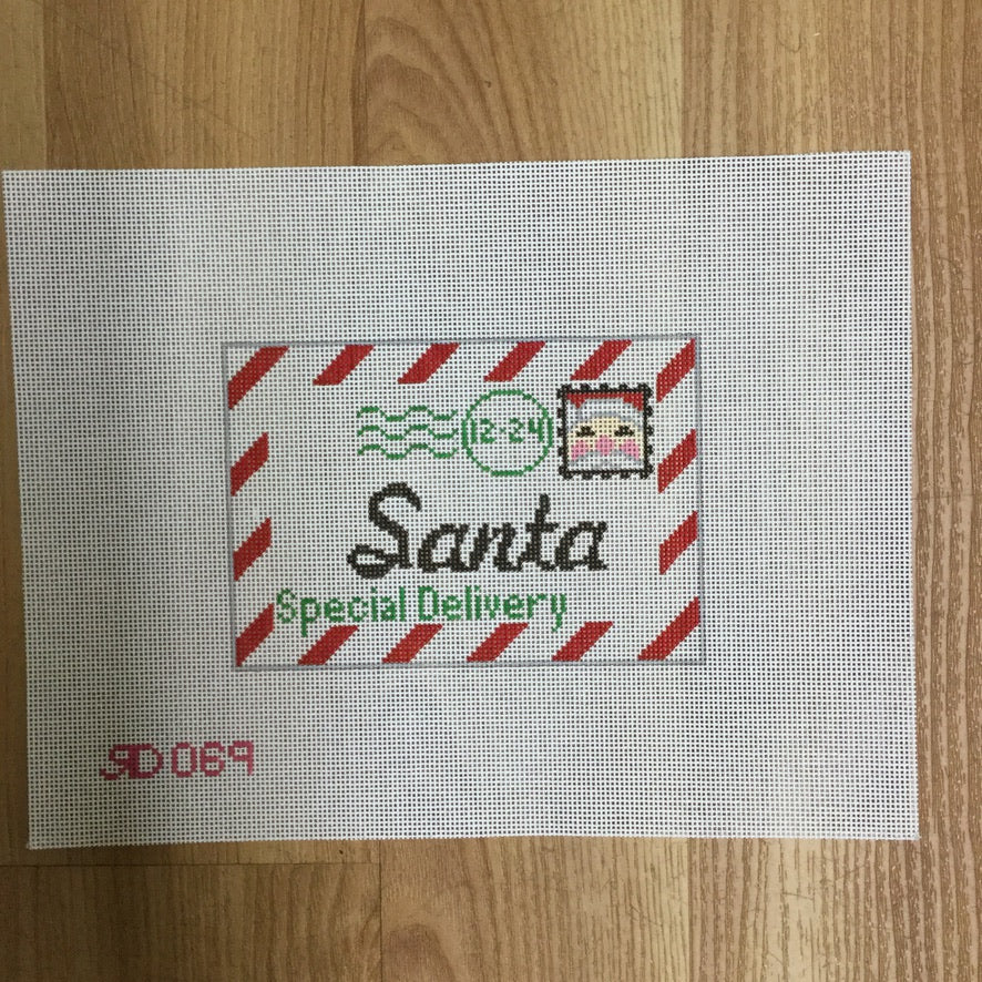 Mini Santa Letter Canvas - needlepoint