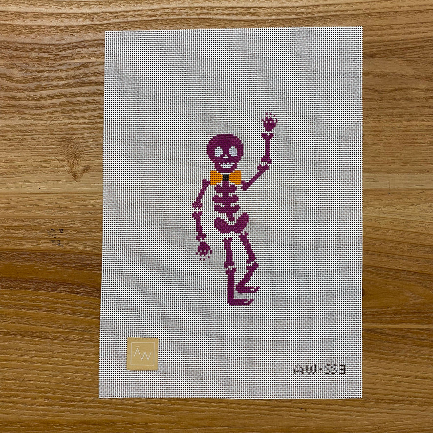 Spooky Skeleton Canvas - KC Needlepoint