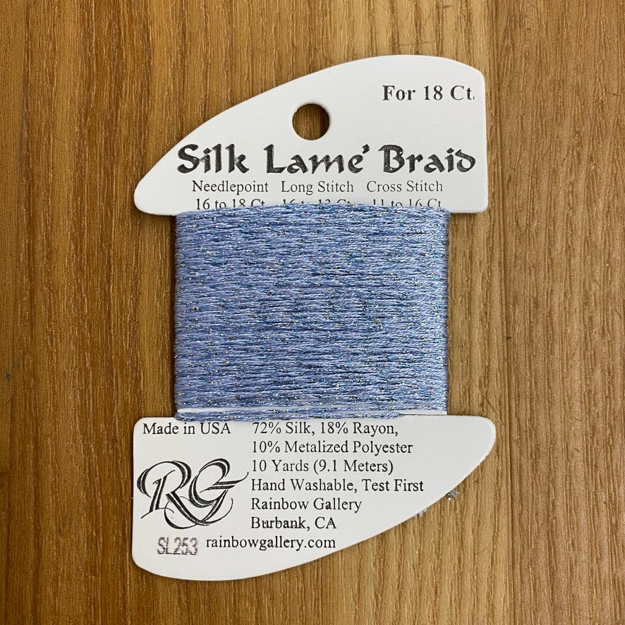 Silk Lamé Braid SL253 Antique Pewter - KC Needlepoint