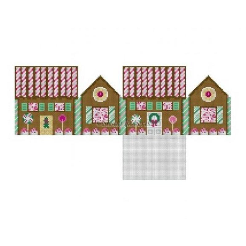 Peppermint & Chocolate Gingerbread House Canvas - KC Needlepoint