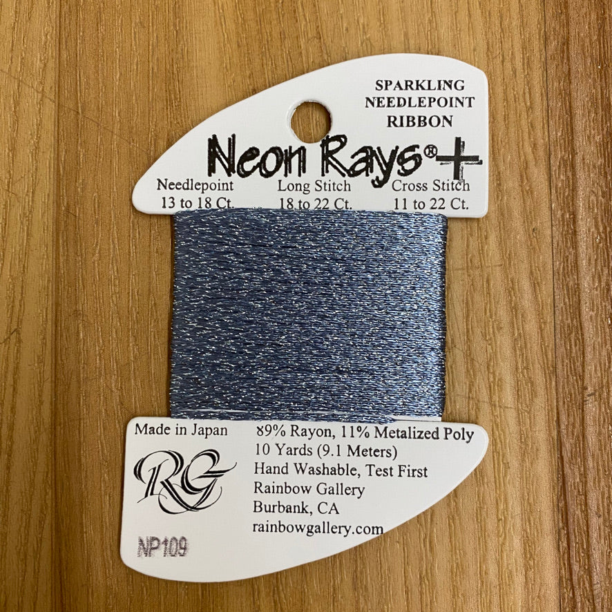 Neon Rays+ NP109 Pewter - KC Needlepoint