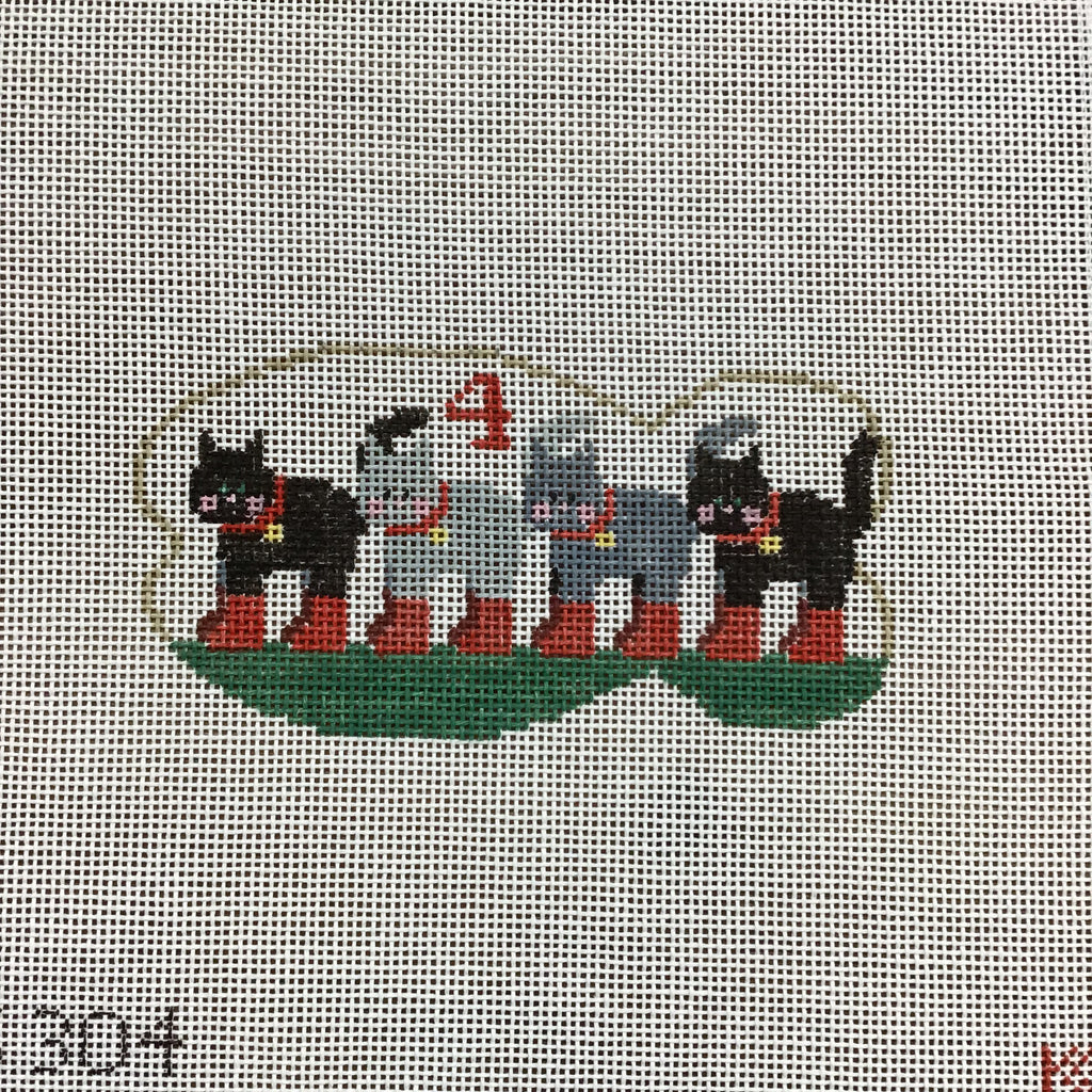 4 Puss in Boots Canvas - KC Needlepoint