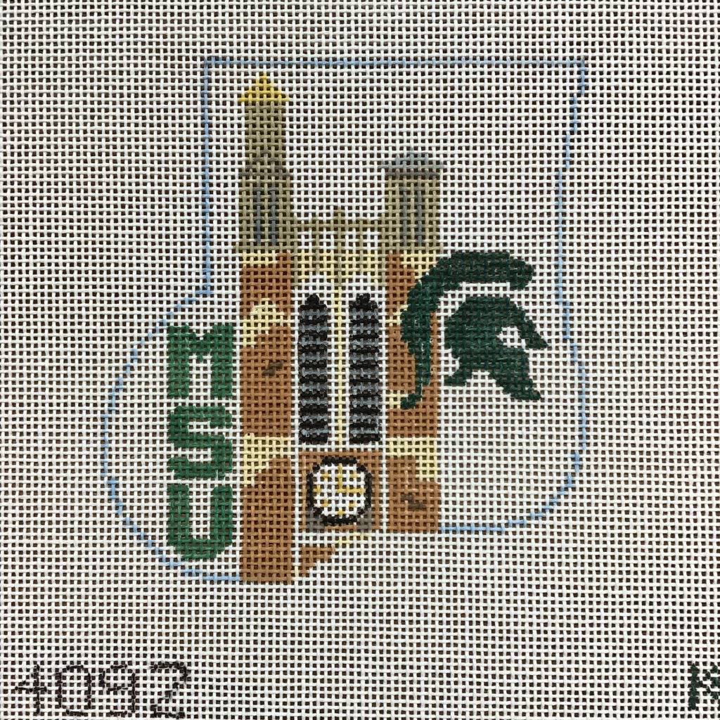 Michigan State University Mini Sock Canvas - KC Needlepoint