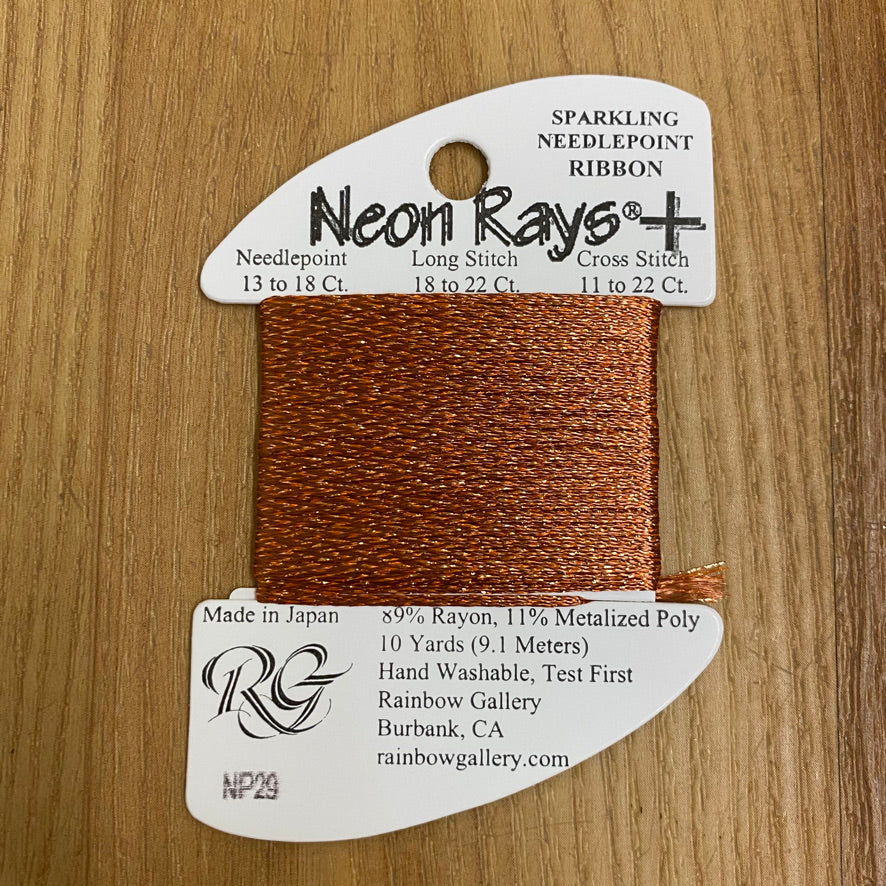 Neon Rays+ NP29 Rust - KC Needlepoint