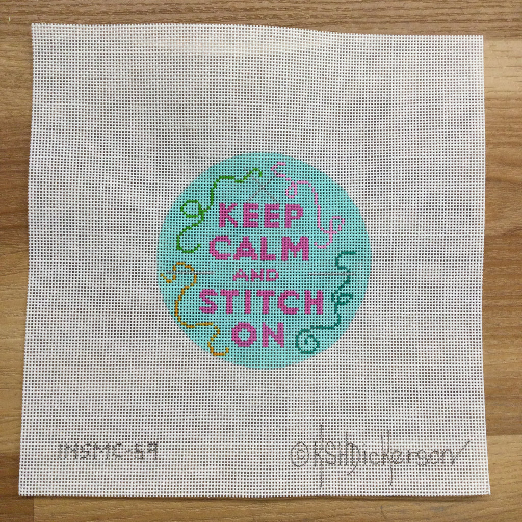 Keep Calm and Stitch On Canvas - KC Needlepoint