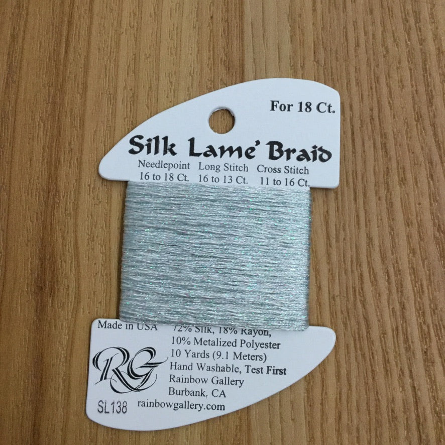 Silk Lamé Braid SL138 Glacier - needlepoint
