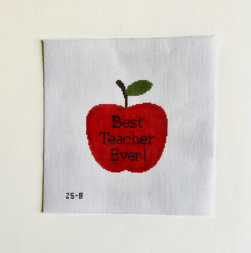 Teacher's Apple Canvas - KC Needlepoint
