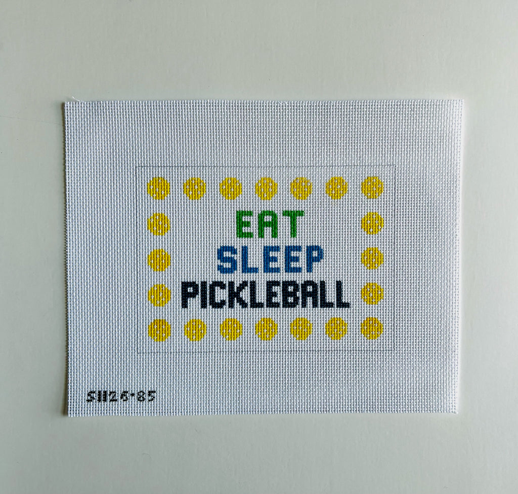 Eat Sleep Pickleball Canvas - KC Needlepoint