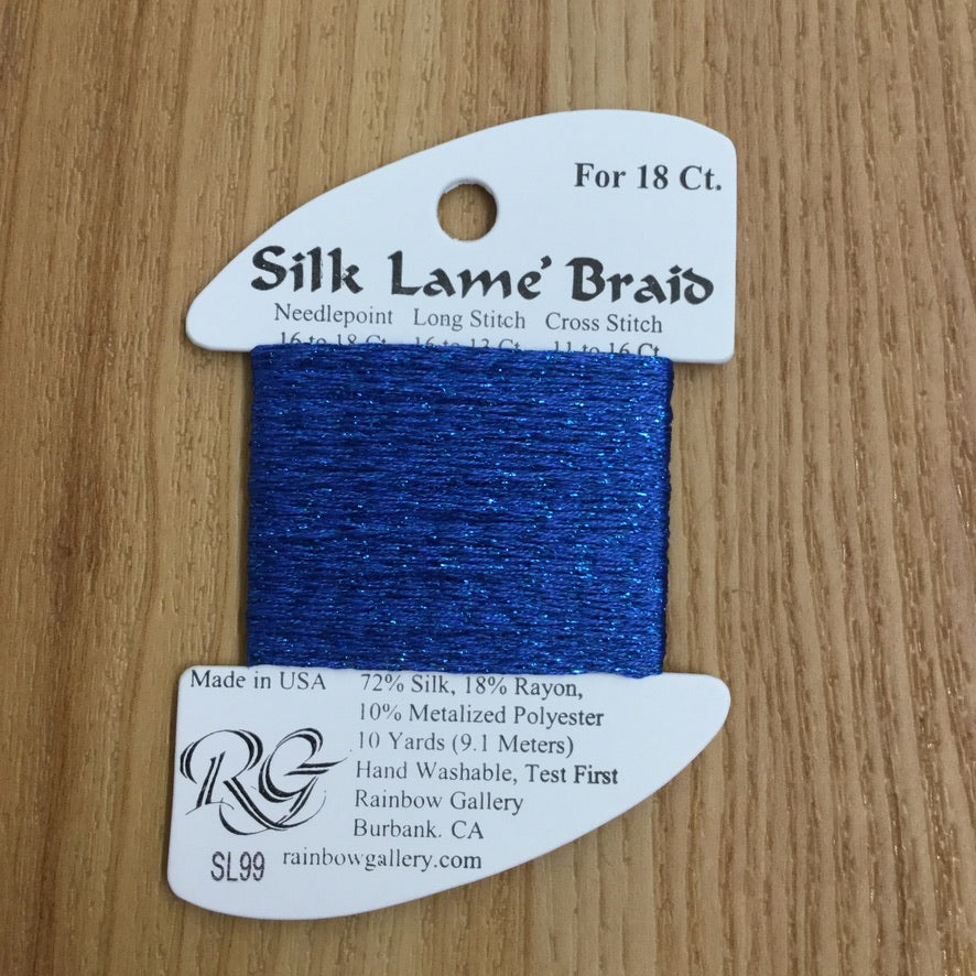 Silk Lamé Braid SL99 Classic Blue - KC Needlepoint