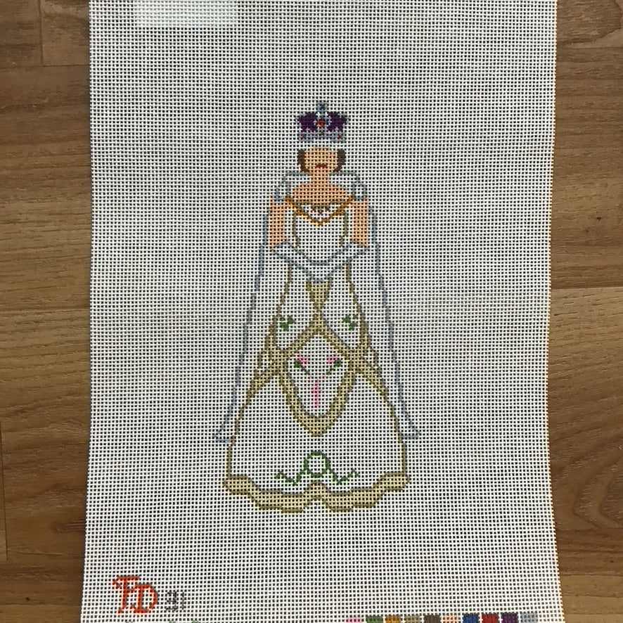 HM Elizabeth 1953 Coronation Canvas - KC Needlepoint