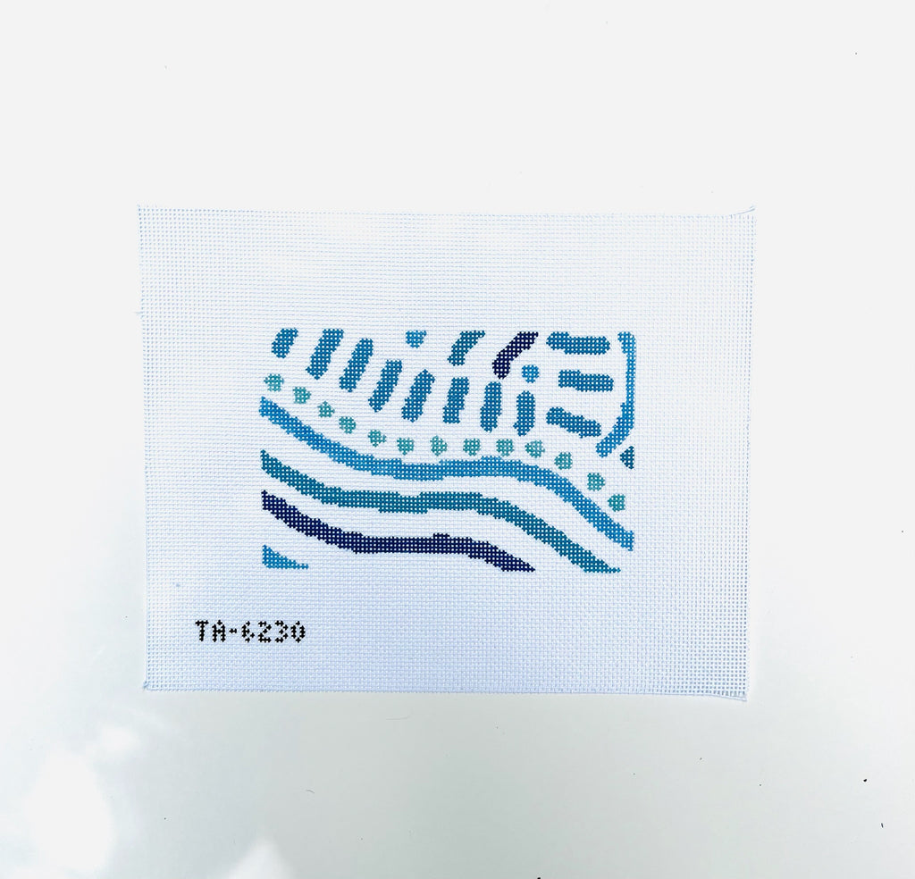 Abstract Waves Acrylic Purse - KC Needlepoint