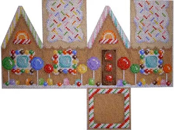 Sprinkles Roof Gingerbread Cottage Canvas - KC Needlepoint