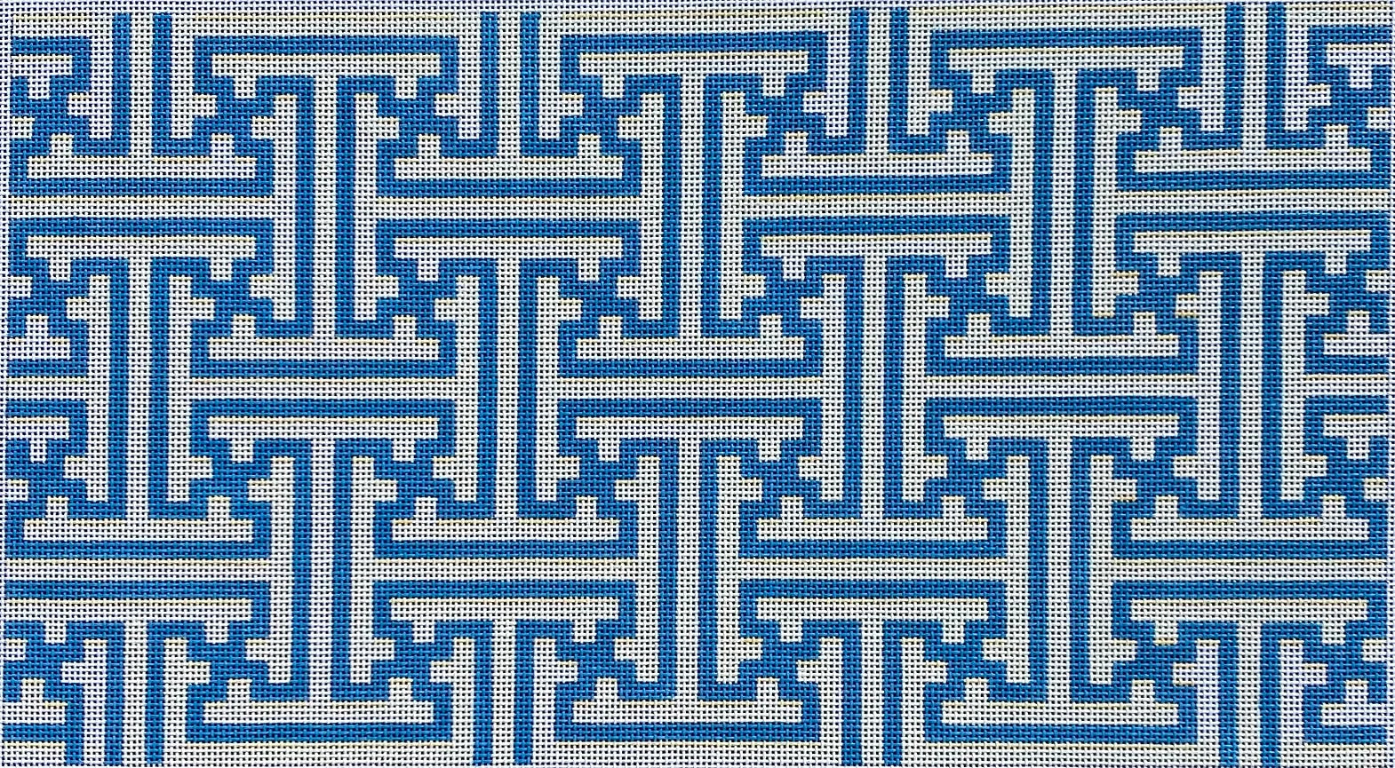 Fretwork Bolster Canvas - KC Needlepoint