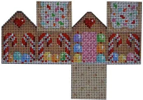 Gumdrops/Candy Canes Mini Cottage Canvas - KC Needlepoint
