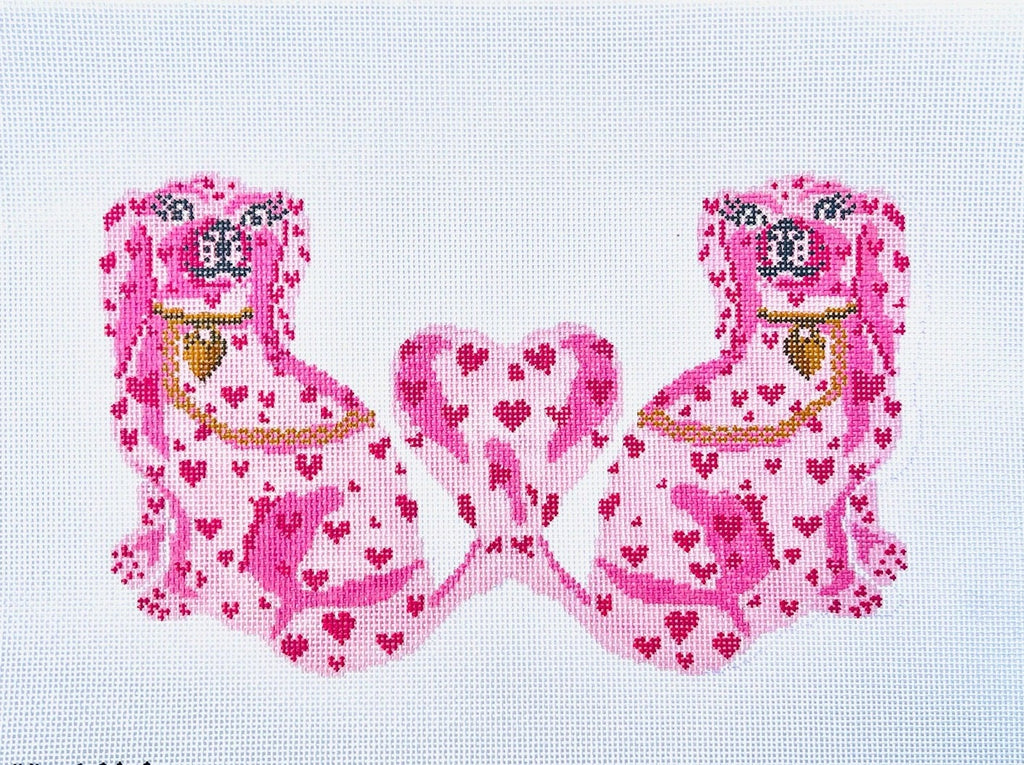 Puppy Love Duo Canvas - KC Needlepoint