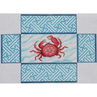 Crab and Chinoiserie Brick Cover Canvas - KC Needlepoint
