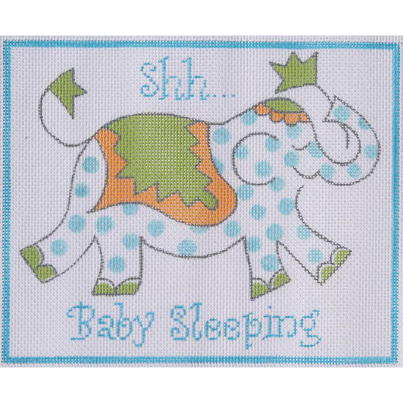 Shh.. Baby Sleeping Blue Canvas - KC Needlepoint