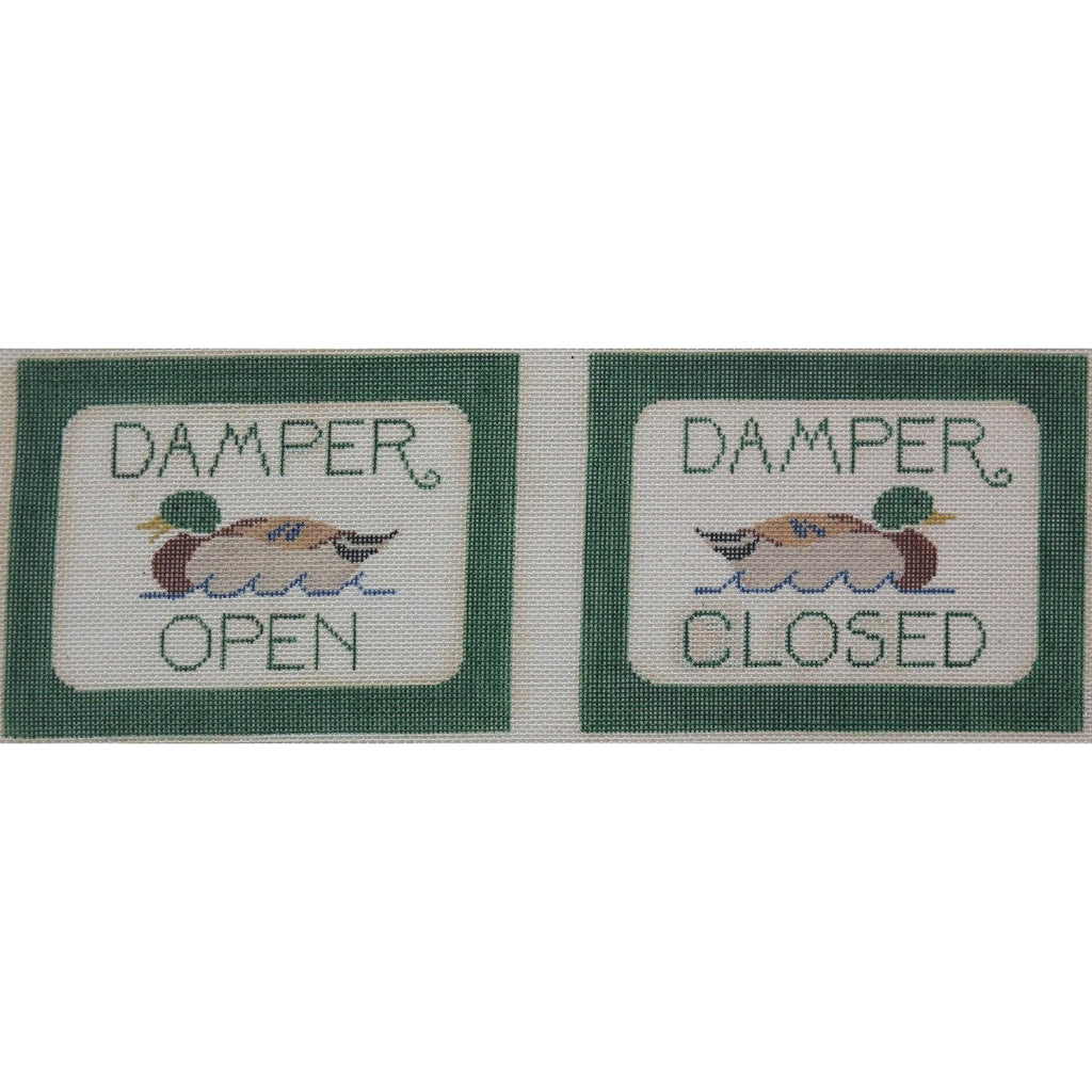 Damper Open/Closed Canvas KC Needlepoint