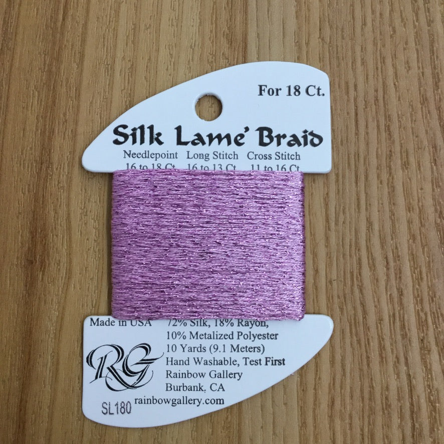 Silk Lamé Braid SL180 Lilac Chiffon - needlepoint