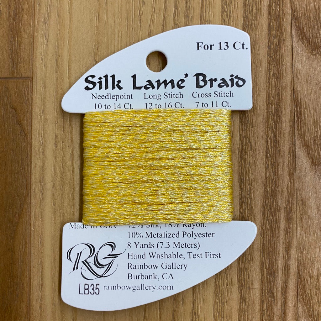 Silk Lamé Braid LB35 Buttercup - KC Needlepoint