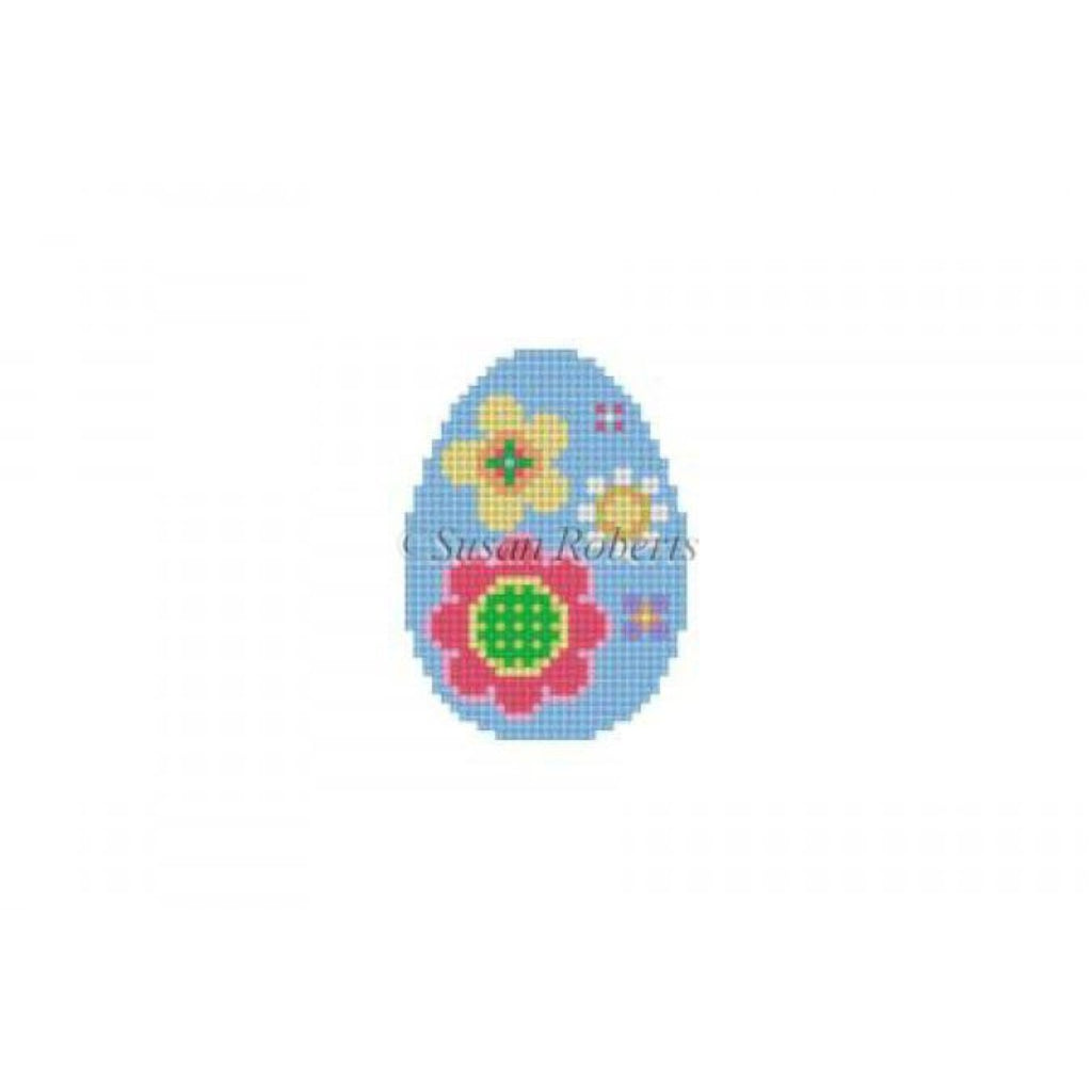 Flower Pops Mini Egg Canvas - KC Needlepoint