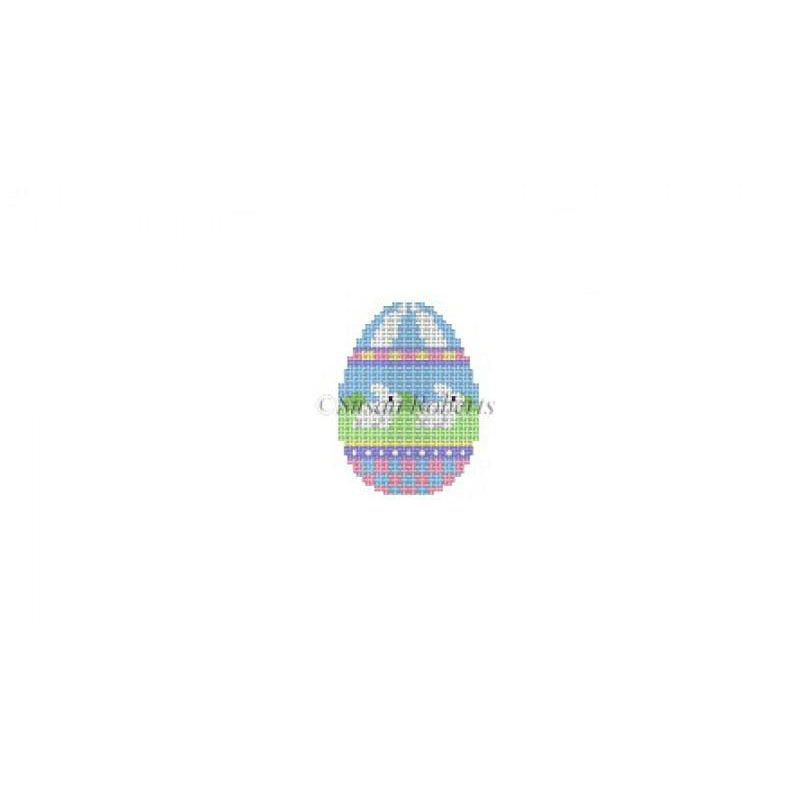 Bunny Duo Mini Egg Canvas - KC Needlepoint