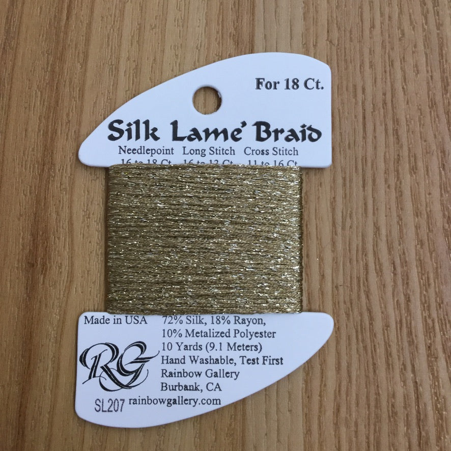 Silk Lamé Braid SL207 Prairie Dust - needlepoint